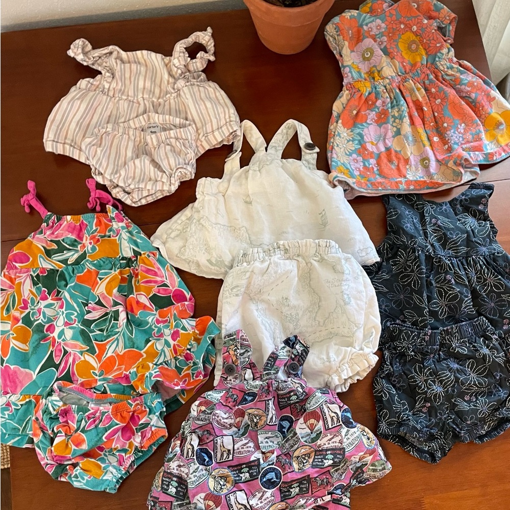 Baby Girl Outfit Bundle – Size 6–12 Months (6 Pieces)